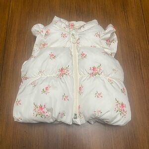 GAP Baby Floral Vest - Cream and Pink